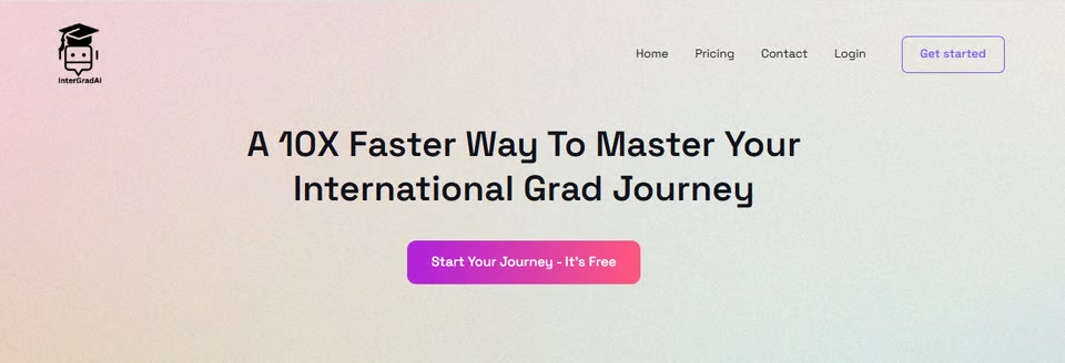 InterGradAI web assistant interface with chat and resources